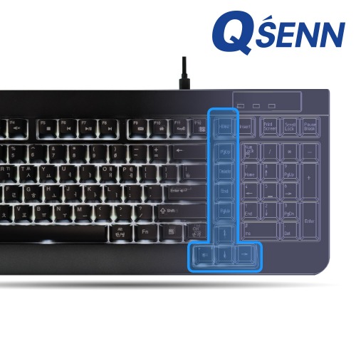 QSENN SEM-MDT75N 게이트론 오피스 기계식 키보드 적축